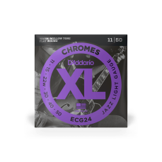 D'Addario ECG24 Chromes Flat Wound Jazz Light 11-50