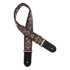 Gaucho gitaarband 2” jacquard weave, leather slips, multi colors, 194-02