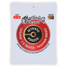 Martin & Co Phosphor Bronze MA540T Lifespan 2.0 Snaren voor Akoestische Gitaar (12-54) Phosphor Bronze, Light