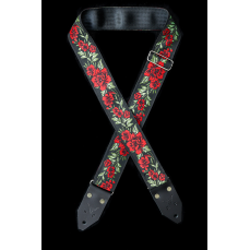 Holy Cow Retrolook Black and Roses Red Strap