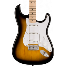 Squier Sonic Stratocaster, Maple Fingerboard, White Pickguard, 2-Color Sunburst