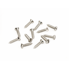 Fender American Vintage '52 Telecaster Pickguard/Control Plate Screws, 4 x 1/2" Slotted, Nickel (12)