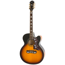 Epiphone J-200 EC Studio Solid Top Fishman Sonitone Vintage Sunburst Gold Hardware