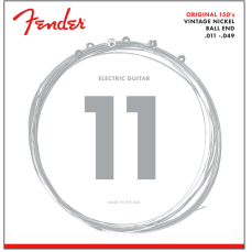 Fender Original 150 Guitar Strings, Pure Nickel Wound, Ball End, 150M .011-.049 (6)