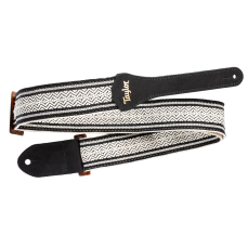 Taylor Academy Strap White/Black Jacquard Cotton 2"