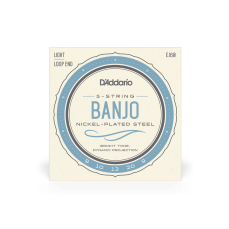 D'Addario 5-string Banjo nickel-plated steel light loop end