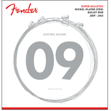 Super Bullet Strings, Nickel Plated Steel, Bullet End, 3250L Gauges .009-.042, (6)