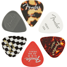 Fender Plectrums 351 Shape Material Medley, Heavey 6pack