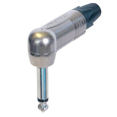Neutrik Jack Plug, 6,3mm, 2-pole, Nickel Contacts, Angled