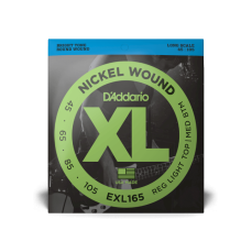 D'Addario EXL165 Regular Light Top/Medium Bottom, Long Scale, XL Nickel Bass Strings 45-105