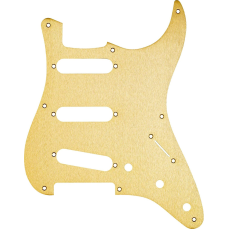 Fender Limited Pickguard, Stratocaster S/S/S, 8-Hole Mount, Gold Anodized Aluminum, 1-Ply