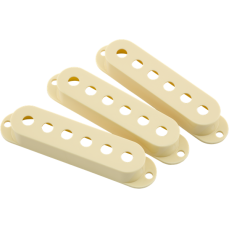 Fender Road Worn Stratocaster Pickup Covers, Aged White (3)