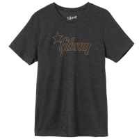 Gibson Star Logo Tee Charcoal Small