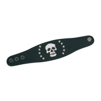 Gaucho wrist strap, with white skull