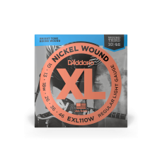 D'Addario EXL110W Regular Light Wound Third, XL Nickel Electric Guitar Strings 10-46