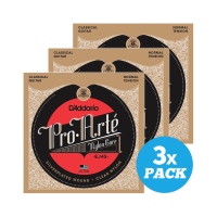 D'Addario EJ45 3-Pack Silverplated Wound Clear Nylon Normal Tension